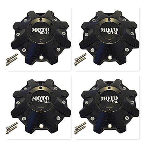 Moto Metal 4 Pack 970 479L214 BP-479-MOTO Satin Black Wheel Center Cap HT 005-019 replacement wheel center cap part 479L214