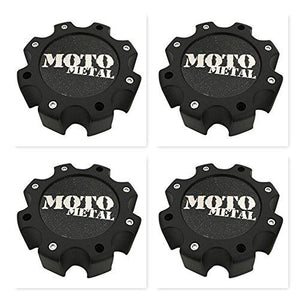 Moto Metal 4 Pack Wheels Matte Black Center Cap