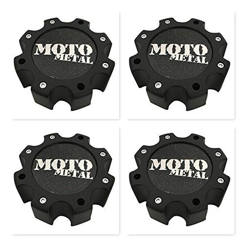 Moto Metal 4 Pack Wheels Matte Black Center Cap