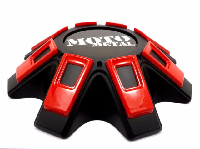 Moto Metal M-947SB Black and Red Center Cap Cap M-947 8 Lug Bolt Pattern replacement wheel center cap part M-947SB
