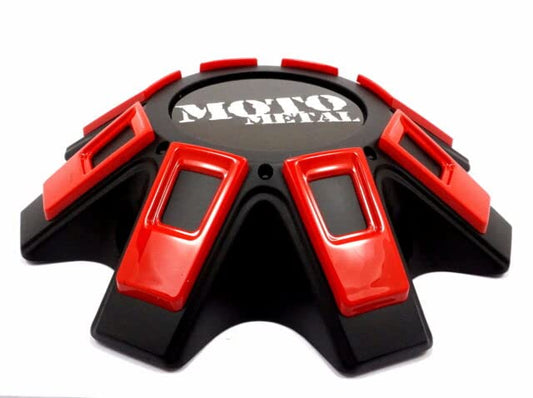 Moto Metal M-947SB Black and Red Center Cap Cap M-947 8 Lug Bolt Pattern replacement wheel center cap part M-947SB