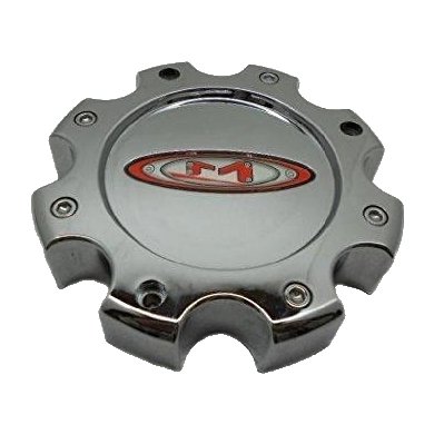 Moto Metal Red Logo 845L170 Chrome Center Cap MOTO METAL 955/956 8 LUG CHROME CENTER CAP replacement wheel center cap part 845L170