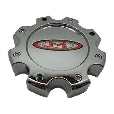 Moto Metal Red Logo 845L170 Chrome Center Cap MOTO METAL 955/956 8 LUG CHROME CENTER CAP - wheelcentercaps