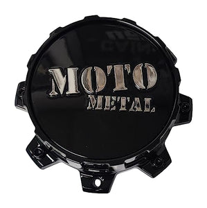 Moto Metal T805L170-8-H53-S1 Gloss Black and Chrome Center Cap 8 Lug - Wheel Center Caps