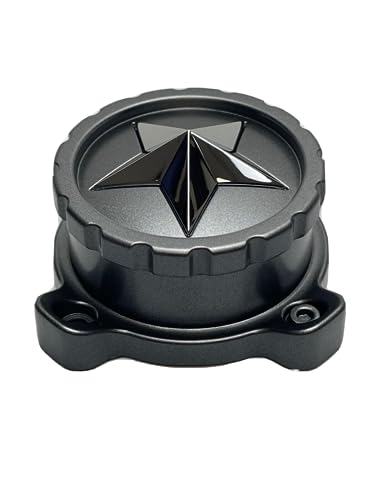MSA 3 Cap - Gunmetal W/Chrome Star replacement wheel center cap part MSACAP3-GM-C