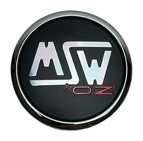 MSW by OZ Matte Black and Red Logo Snap in Wheel Center Cap XC566VW replacement wheel center cap part XC566VW