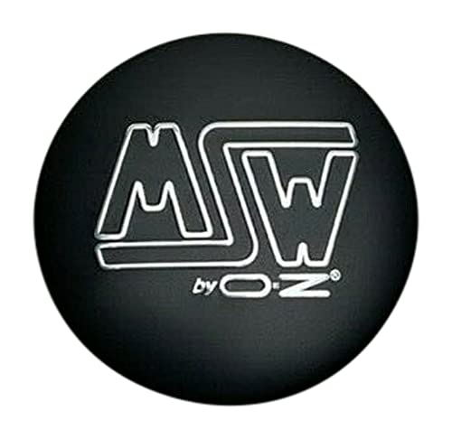MSW by OZ Matte Black Outline Logo Snap in Wheel Center Cap (XC565BW) replacement wheel center cap part XC565BW