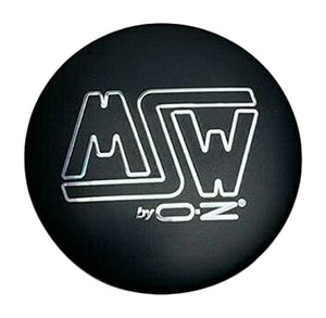 MSW by OZ Matte Black Outline Logo Snap in Wheel Center Cap