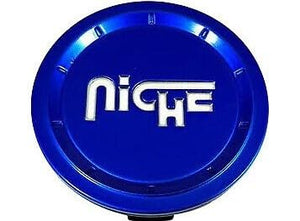 Niche Billet Wheel Center Cap Blue with Silver Logo 1005-24-05KAS - Wheel Center Caps