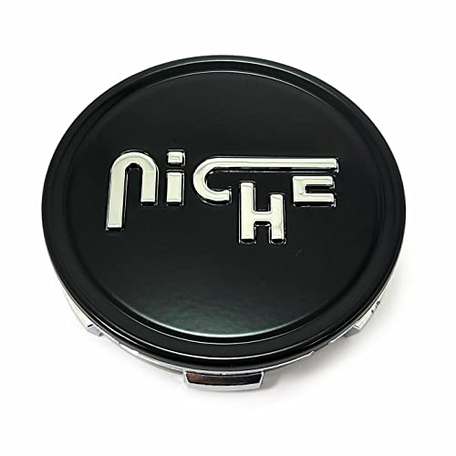 Niche Wheels 1003-24MBS 1003-24 Matte Black with Silver Logo Center Cap replacement wheel center cap part 1003-24MBS