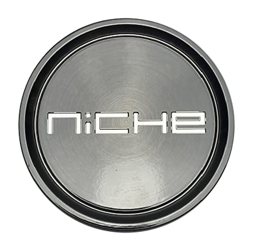 Niche Wheels 1005-12CVLM Candy Gun Metal with Milled Logo - Wheel Center Caps