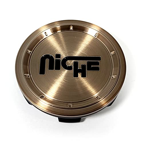 Niche Wheels 1005-24-05PBRB Bronze Center Cap with Black Logo replacement wheel center cap part 1005-24-05PBRB