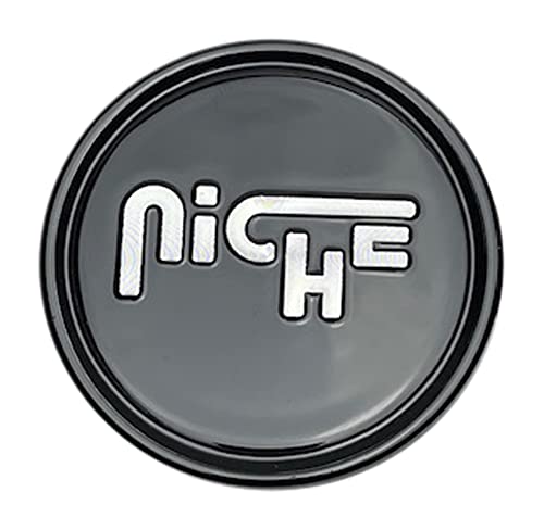 Niche Wheels 1015-09-05GBS Gloss Black with Silver Logo Center Cap replacement wheel center cap part 1015-09-05GBS