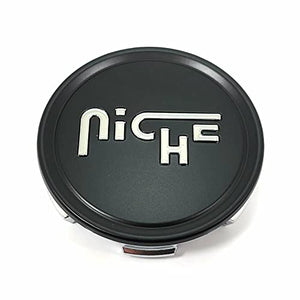 Niche Wheels Black 1003-22FBS Wheel Center Cap 5 Lug Staccato M183 M117 Misano M190 Gamma M185 Carini - Wheel Center Caps