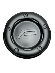 Pacer Satin Matte Black Snap in Wheel Center Cap CAP-8LP-M17P C-606-3 - Wheel Center Caps