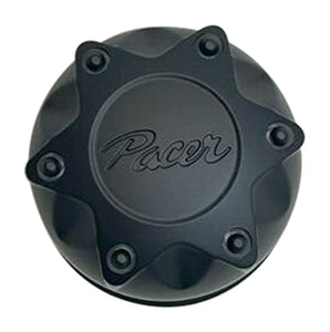 Pacer Wheels Matte Black Push Thru Wheel Center Cap 89-8125HM C200804C - wheelcentercaps