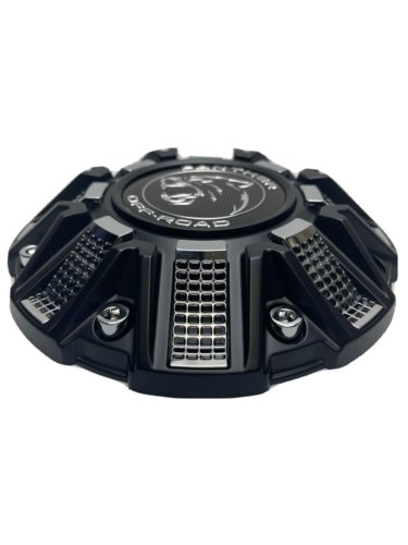 Panther Off-Road Gloss Black and Chrome Wheel Center Cap CAP OR-D2 CAP OR-D wheel center cap additional view 2