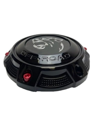 Panther Off-Road Gloss Black Red Rivets Wheel Center Cap OR-VD-PANTHER wheel center cap hardware additional view 2