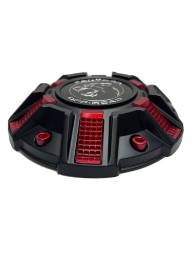 Panther Off-Road Matte Black and Red Wheel Center Cap CAP OR-D wheel center cap additional view 2
