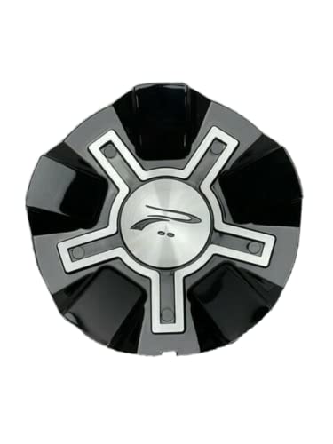 Platinum Black and Machined Snap in Wheel Center Cap 10152-CAP 89-9292B replacement wheel center cap part 10152-CAP