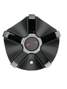 Platinum Widow Matte Black with Gloss Black Inserts Wheel Center Cap 89-9212-CAP - Wheel Center Caps