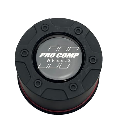Pro Comp Flat Black Push Thru Wheel Center Cap 8327042 8327041 S602-15 Resin Logo - Wheel Center Caps