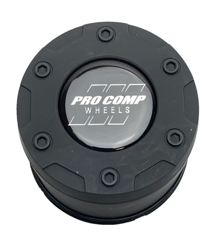 Pro Comp Flat Black Push Thru Wheel Center Cap 8425042 8425041 8425141 S1910-01 Resin Logo - Wheel Center Caps