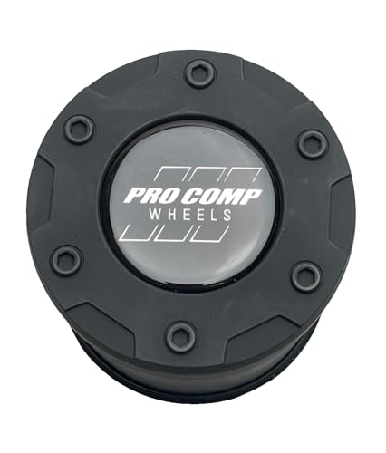 Pro Comp Flat Black Push Thru Wheel Center Cap 8515242 8515042-2 S1912-16 Resin Logo - Wheel Center Caps