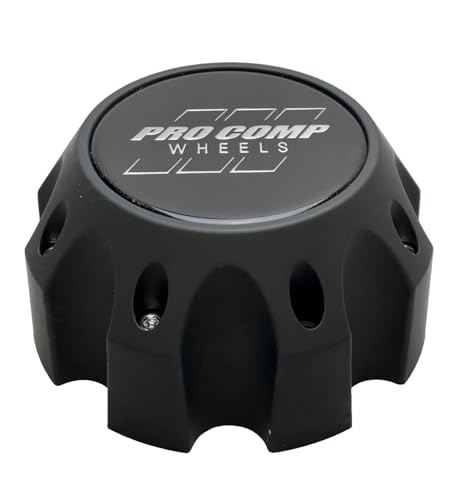 Pro Comp Flat Black Wheel Center Cap with Screws 703186502 6031CAP1 S909-16  Resin Logo