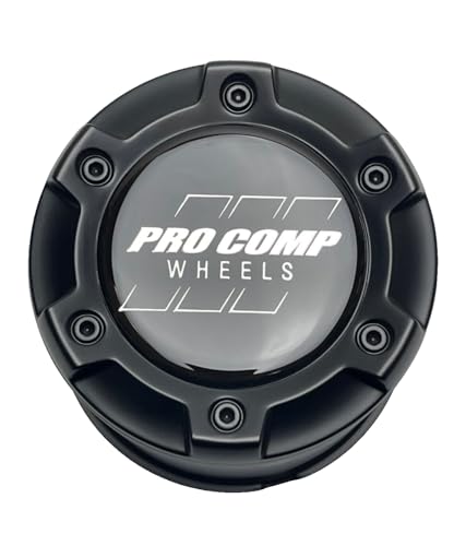 Pro Comp Satin Black Push Thru Wheel Center Cap 504442502 JF023-2 FTI-4-CAP LG1509-15 replacement wheel center cap part 504442502