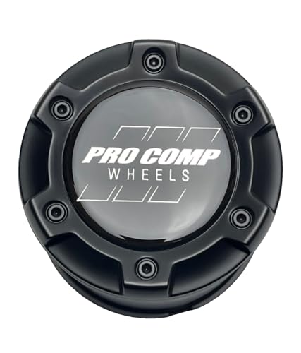 Pro Comp Satin Black Push Thru Wheel Center Cap 504442502 JF023-2 FTI-4-CAP LG1509-15 - Wheel Center Caps