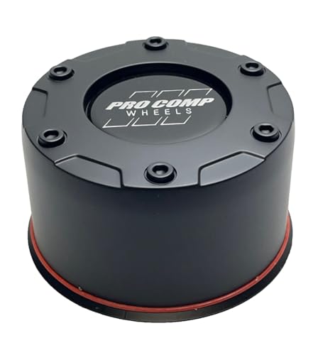 Pro Comp Satin Black Push Thru Wheel Center Cap 742592F2 1425000C S510-30 Resin Logo - Wheel Center Caps