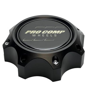 Pro Comp Satin Black Wheel Center Cap with Screws 503451542 34-8HS-CAP 503451501 YL JF023-2 Resin Logo - Wheel Center Caps