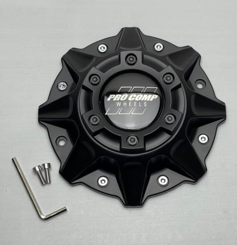 Pro Comp Satin Black Wheel Center Cap with Screws 504256842 42-Cap-XG 42-Cap-SG replacement wheel center cap part 504256842