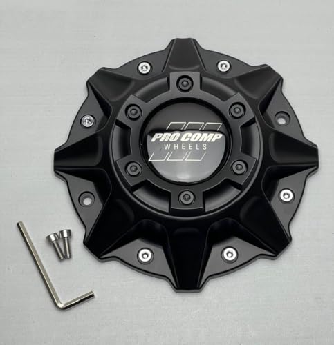 Pro Comp Satin Black Wheel Center Cap with Screws 504256842 42-Cap-XG 42-Cap-SG - Wheel Center Caps