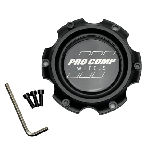 Pro Comp Satin Black Wheel Center Cap with Screws 504642502 CAP5335-6135-U4B CAP5335-6135 replacement wheel center cap part 504642502