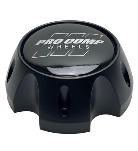 Pro Comp Satin Black Wheel Center Cap with Screws 518351502 CAP5366-5127-U4B CAP5366-5127 Resin Logo replacement wheel center cap part 518351502