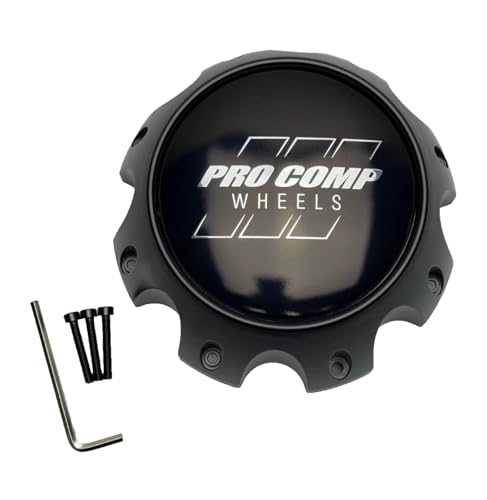 Pro Comp Satin Black Wheel Center Cap with Screws 518387002 CAP5366-8165 CAP5366-8165-U4B replacement wheel center cap part 518387002