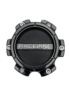 Raceline Gloss Black 6 Lug Wheel Center Cap C318L136S 6HX135 - Wheel Center Caps