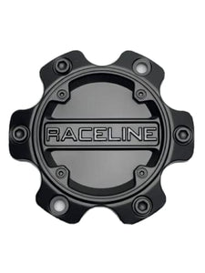 Raceline Matte Black and Gloss Black Logo Wheel Center Cap C949L139S C949L139S-XG - Wheel Center Caps