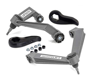 ReadyLift 66-3012 2.25'' Front Leveling Kit (Forged Torsion Key) with Fabricated Upper Control Arms - Wheel Center Caps