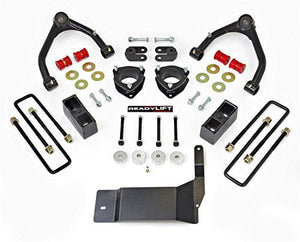 Readylift 693414 Lift Kit, Black Powdercoat, Tires Up to 33" (69-3414) - Wheel Center Caps