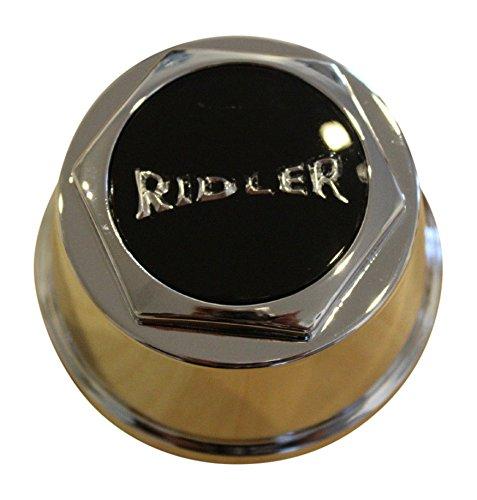 Ridler 675 5 Spoke Chrome Wheel Rim Snap In Center Cap Black Logo C10675 replacement wheel center cap part C10675