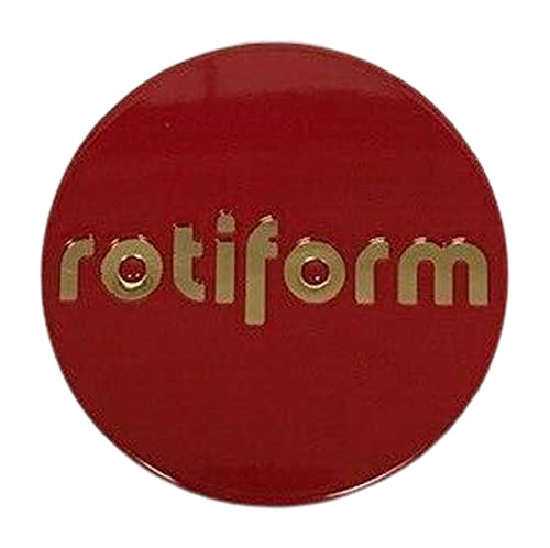 Rotiform Red with Gold Logo Snap in Wheel Center Cap 1003-40RG - wheelcentercaps