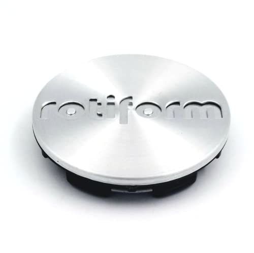 Rotiform Wheels 1003-40M Machined Silver Wheel Center Cap 2.36 Snap in replacement wheel center cap part 1003-40M