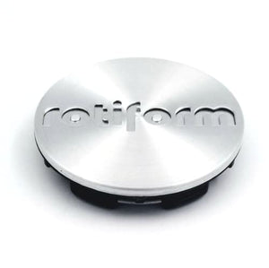 Rotiform Wheels 1003-40M Machined Silver Wheel Center Cap 2.36 Snap in - Wheel Center Caps