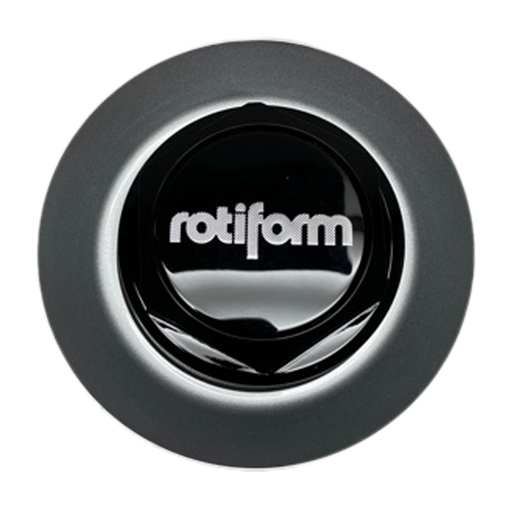 Rotiform Wheels 36390-02GS Gloss Black and Silver Center Cap replacement wheel center cap part 36390-02GS