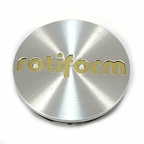 Rotiform Wheels Center Hub Cap 1003-40MG Machined 2.36 Inch Gold Logo for 5-Lug replacement wheel center cap part 1003-40MG