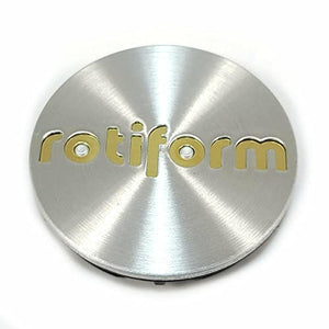 Rotiform Wheels Center Hub Cap 1003-40MG Machined 2.36 Inch Gold Logo for 5-Lug - Wheel Center Caps