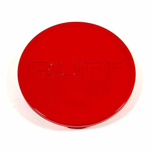 Ruff Racing Wheels Red Center Cap MCS65NA28 LG2007-35 MCS65NA28AR CCR006RUFGR - Wheel Center Caps